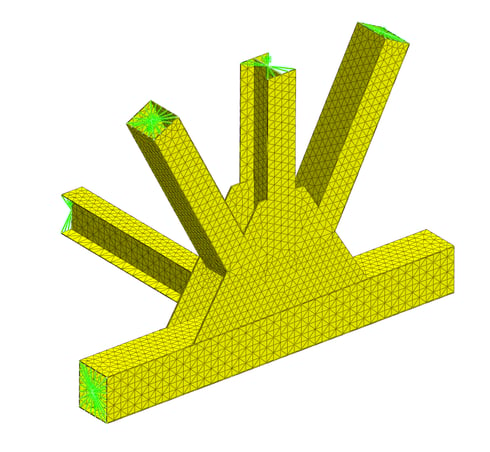 아치교 접합부 3D 솔리드 요소 모델